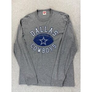 Dallas Cowboys Homage Screened Logo Stadium L/S Crew Shirt (Men's Large) Gray
